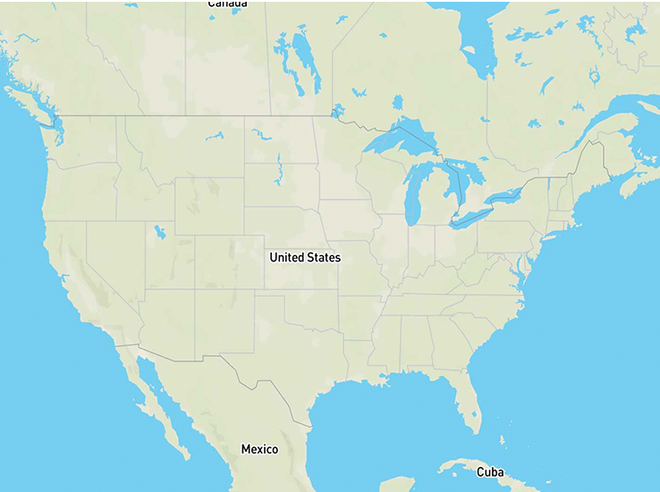 USA map